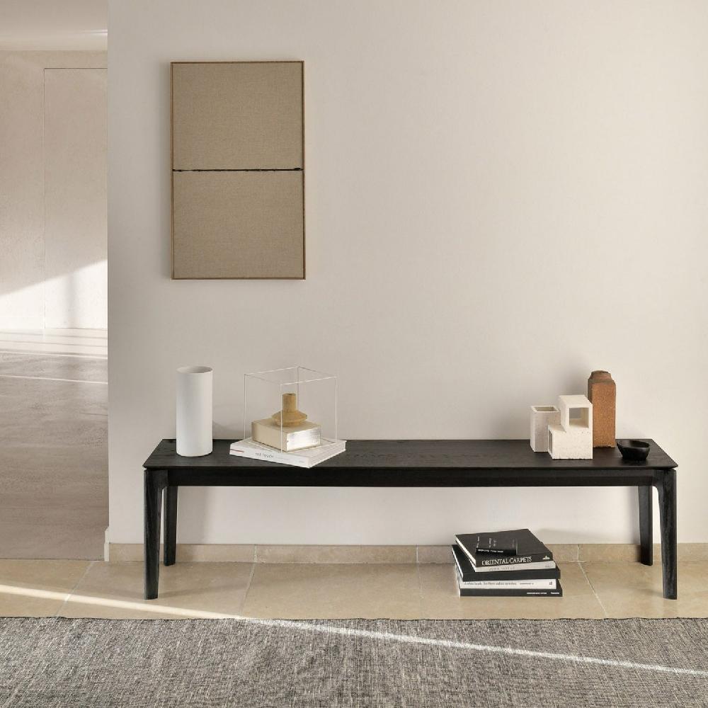 be home Bok Solid Black Oak Bench 50"