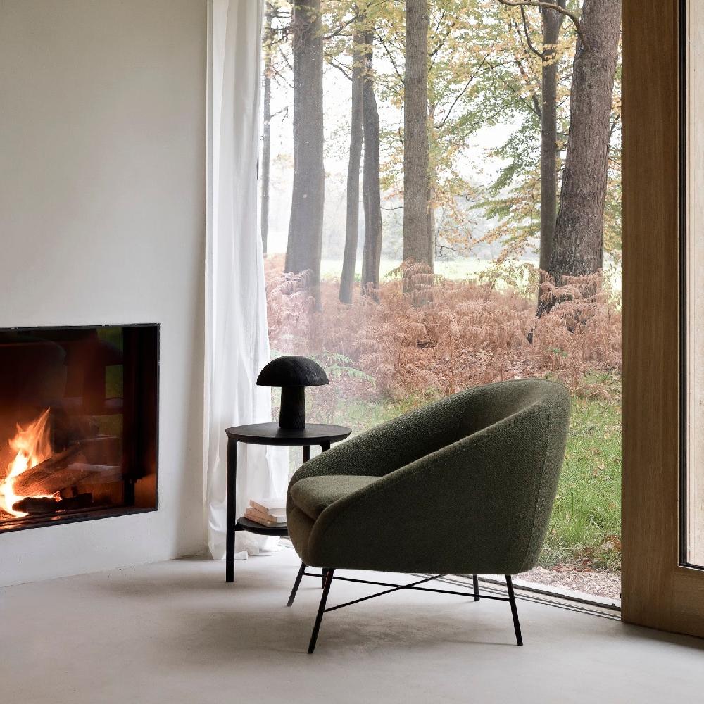 Be Home Bok Solid Black Oak Side Table