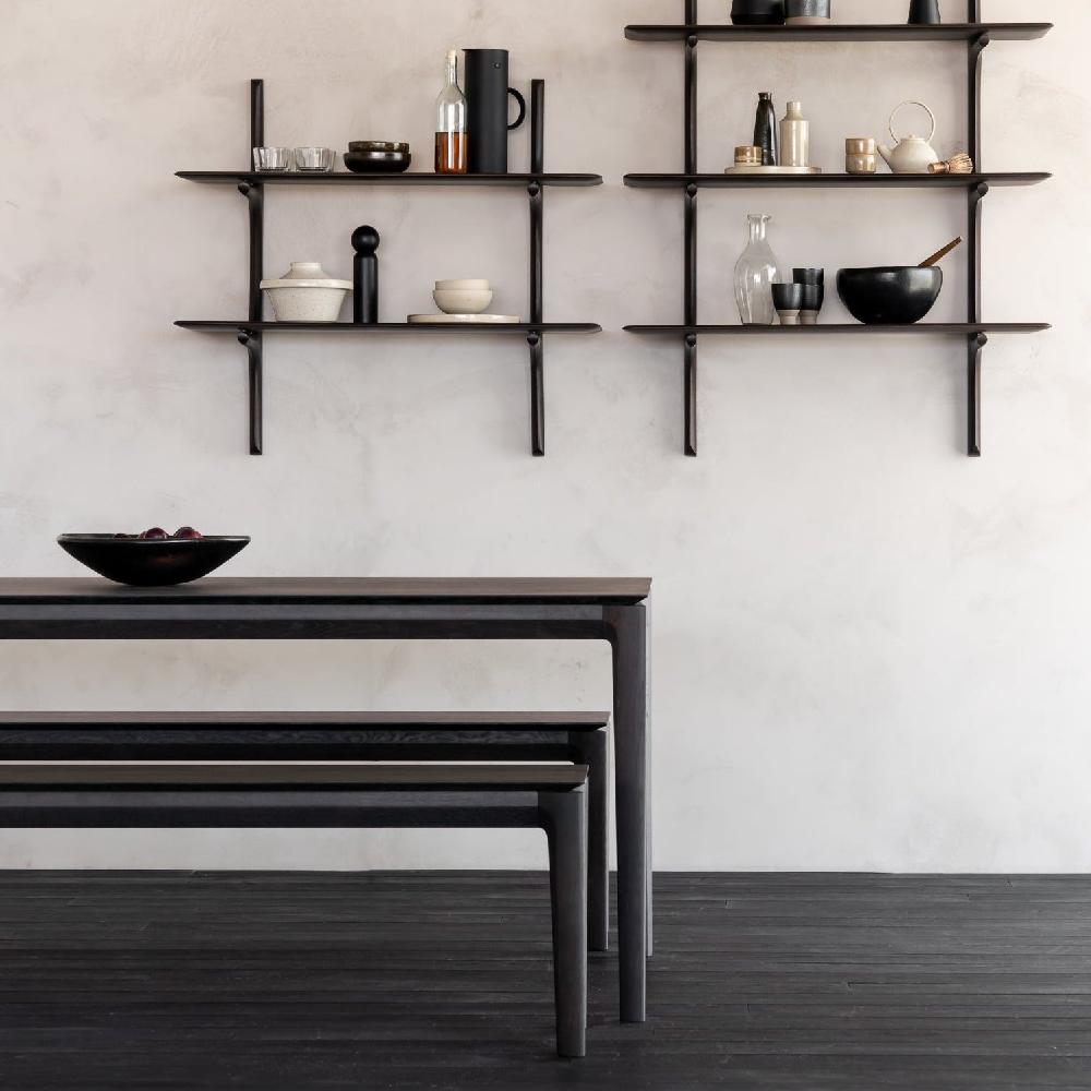 be home Bok Solid Brown Oak Bench 50"