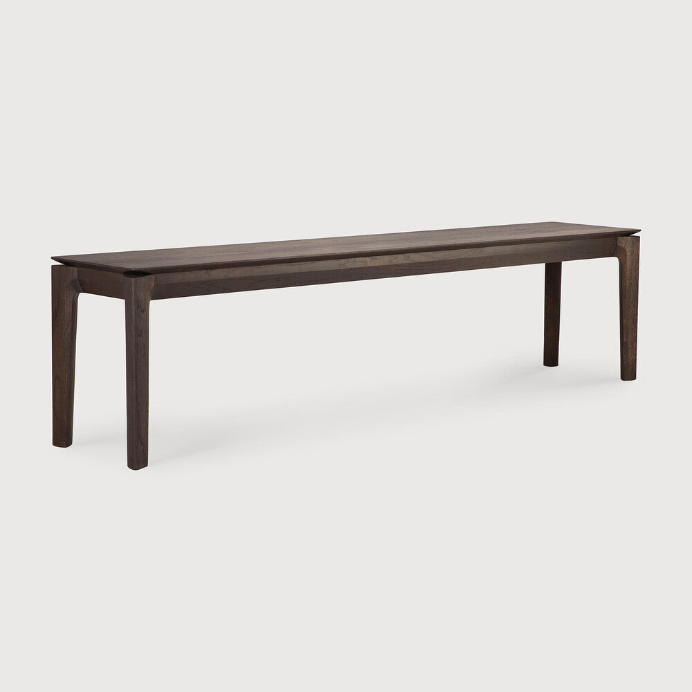 be home Bok Solid Brown Oak Bench 73"