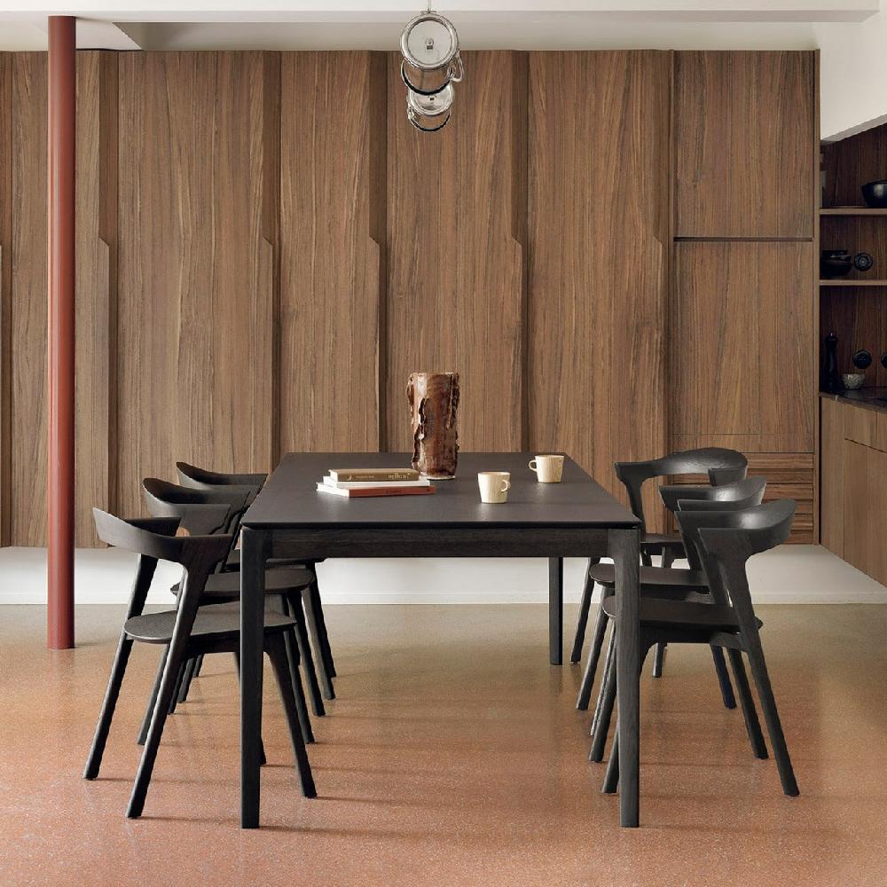 be home Bok Solid Brown Oak Dining Chair