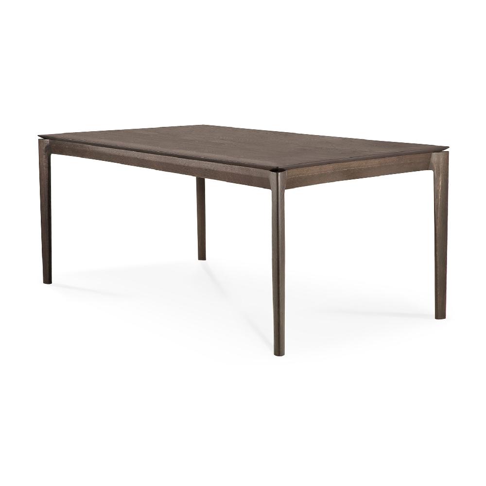 Be Home Bok Solid Brown Oak Dining Table 63"
