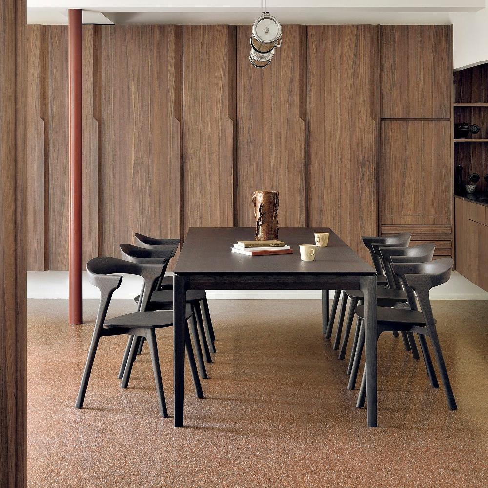 Be Home Bok Solid Brown Oak Dining Table 71"