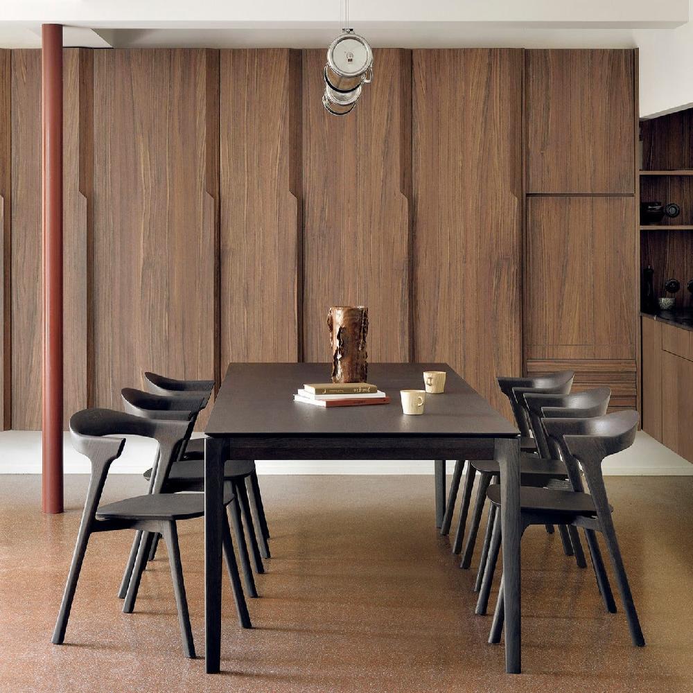 Be Home Bok Solid Brown Oak Dining Table 87"