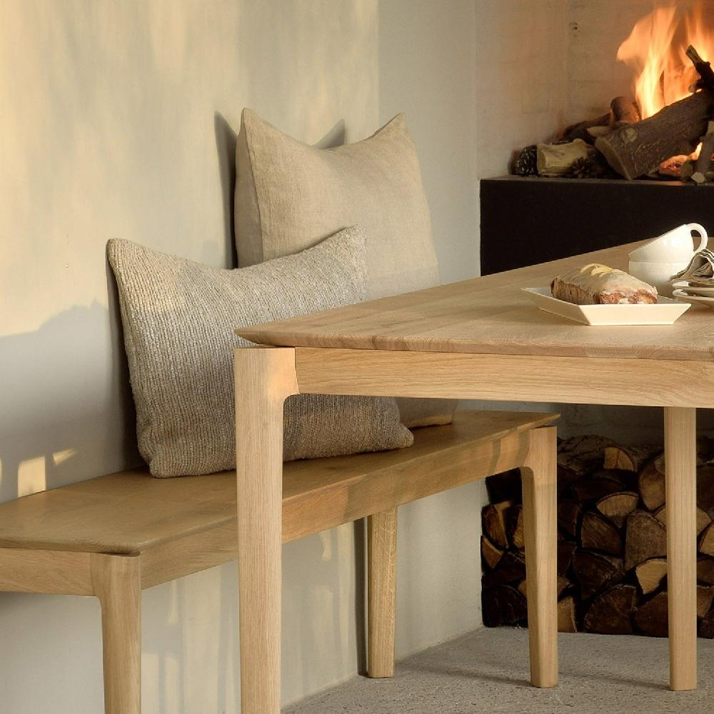 be home Bok Solid Oak Bench 50"