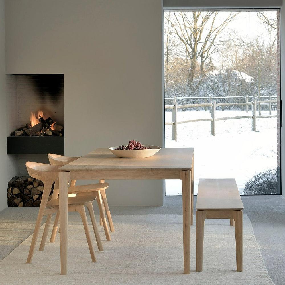 be home Bok Solid Oak Bench 73"