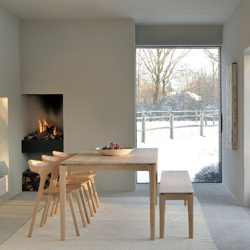 be home Bok Solid Oak Dining Table 79"