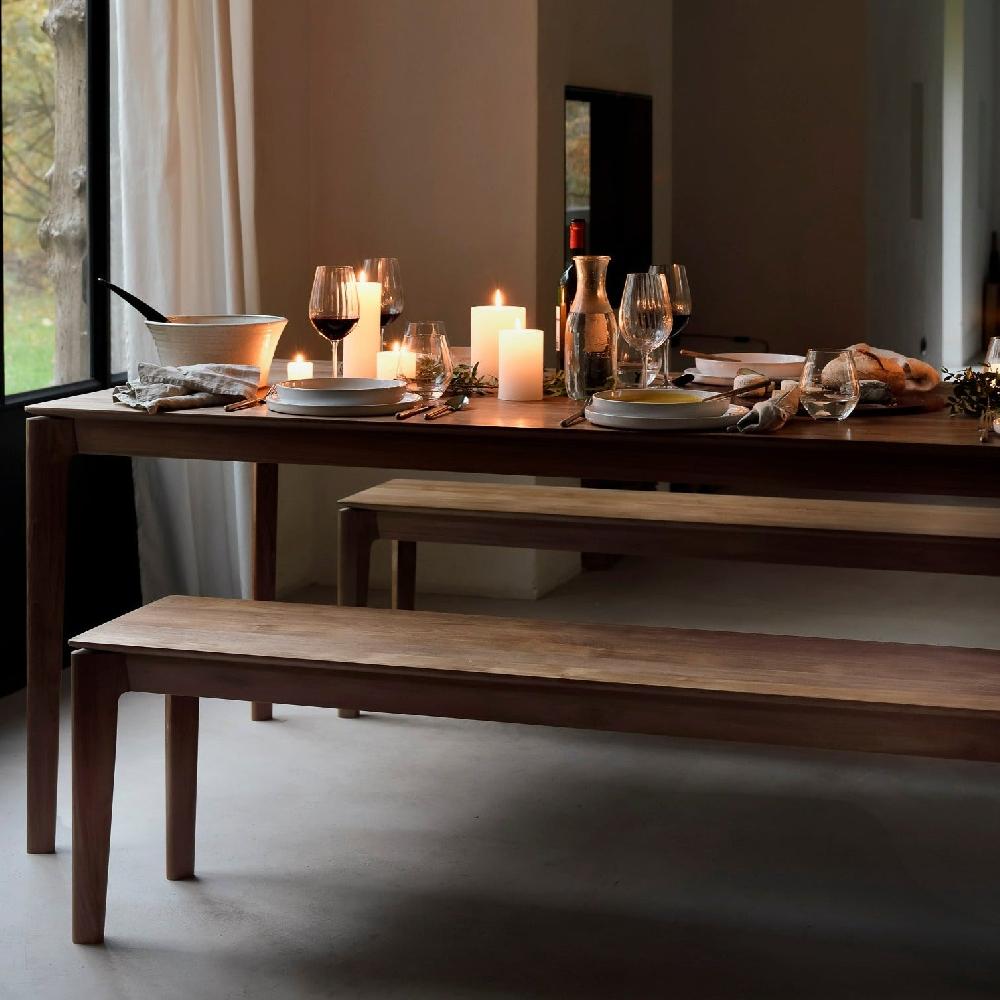 be home Bok Solid Teak Bench 58"