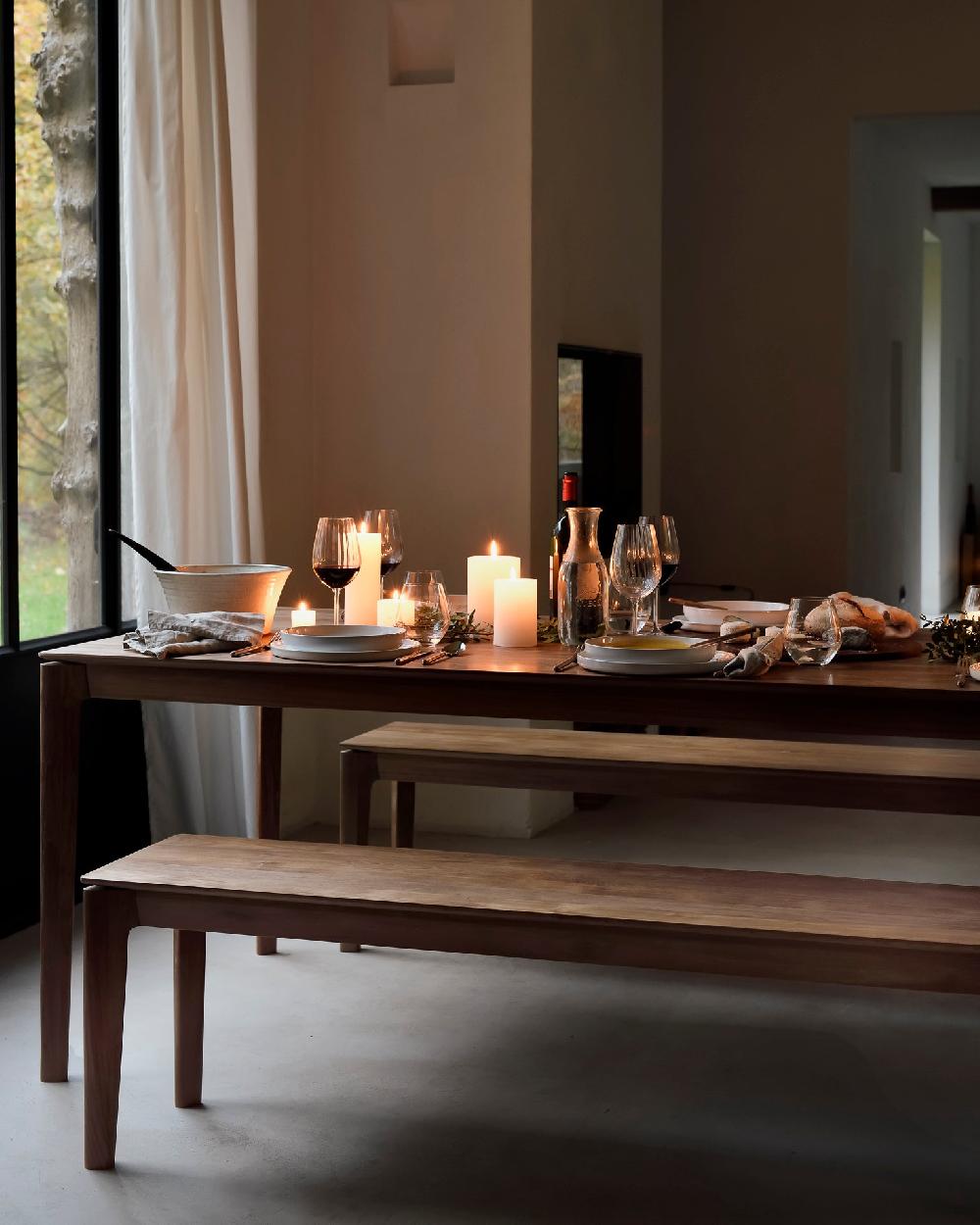 Be Home Bok Solid Teak Bench 73"