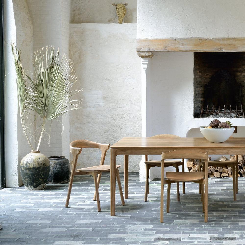 be home Bok Solid Teak Dining Table 63"