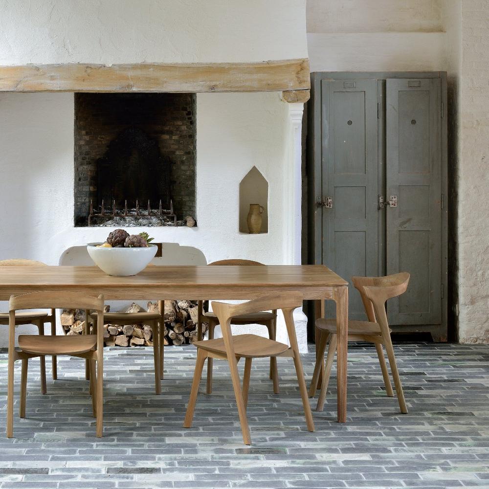 be home Bok Solid Teak Dining Table 71"