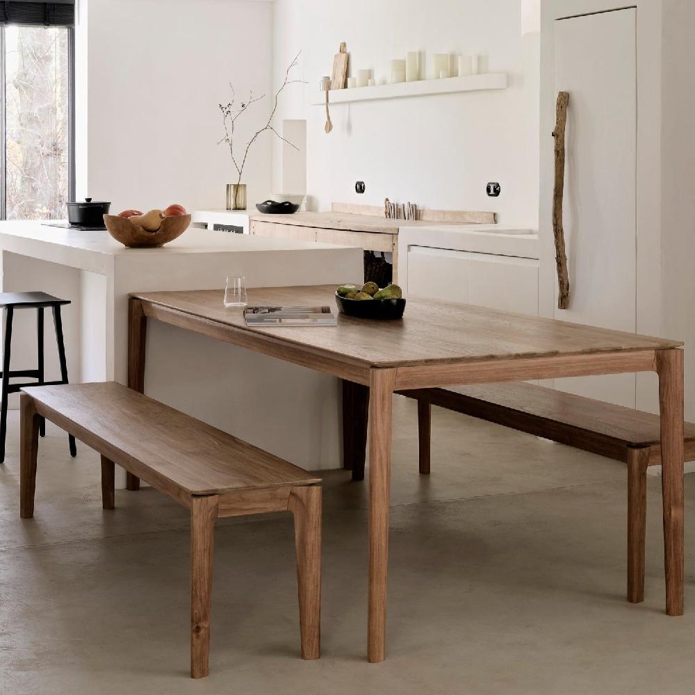 be home Bok Solid Teak Dining Table 87"