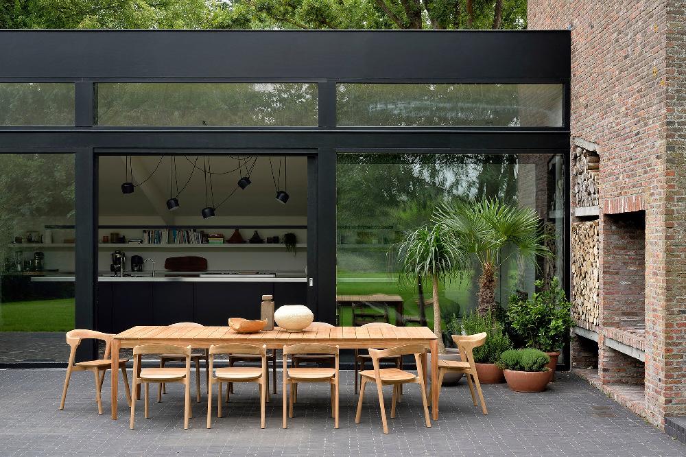 Be Home Bok Solid Teak Outdoor Dining Table 118"