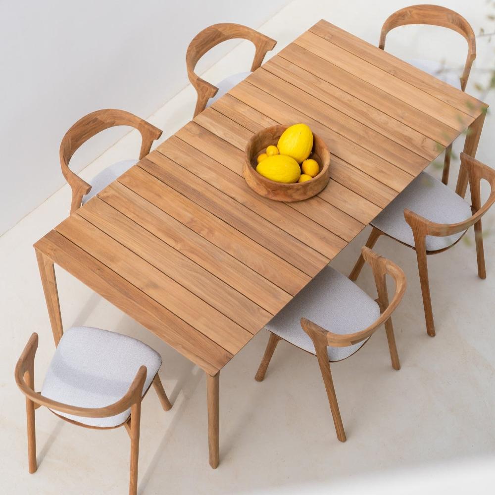 Be Home Bok Solid Teak Outdoor Dining Table 79"
