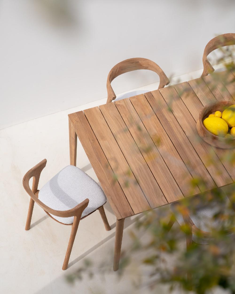 Be Home Bok Solid Teak Outdoor Dining Table 79"