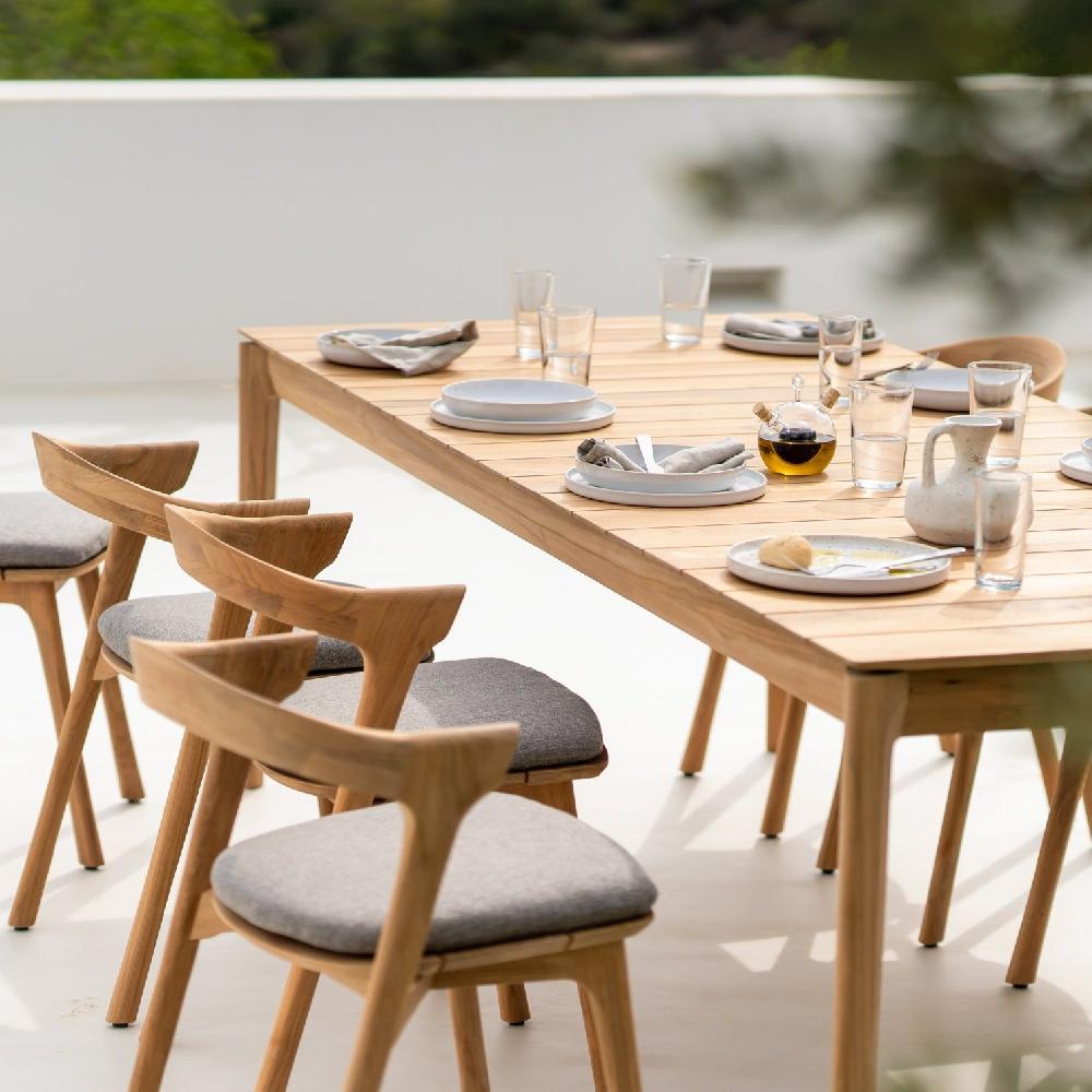 be home Bok Solid Teak Outdoor Dining Table 98"