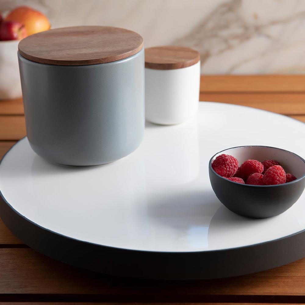 Be Home Brampton Stoneware Large Canister Storm