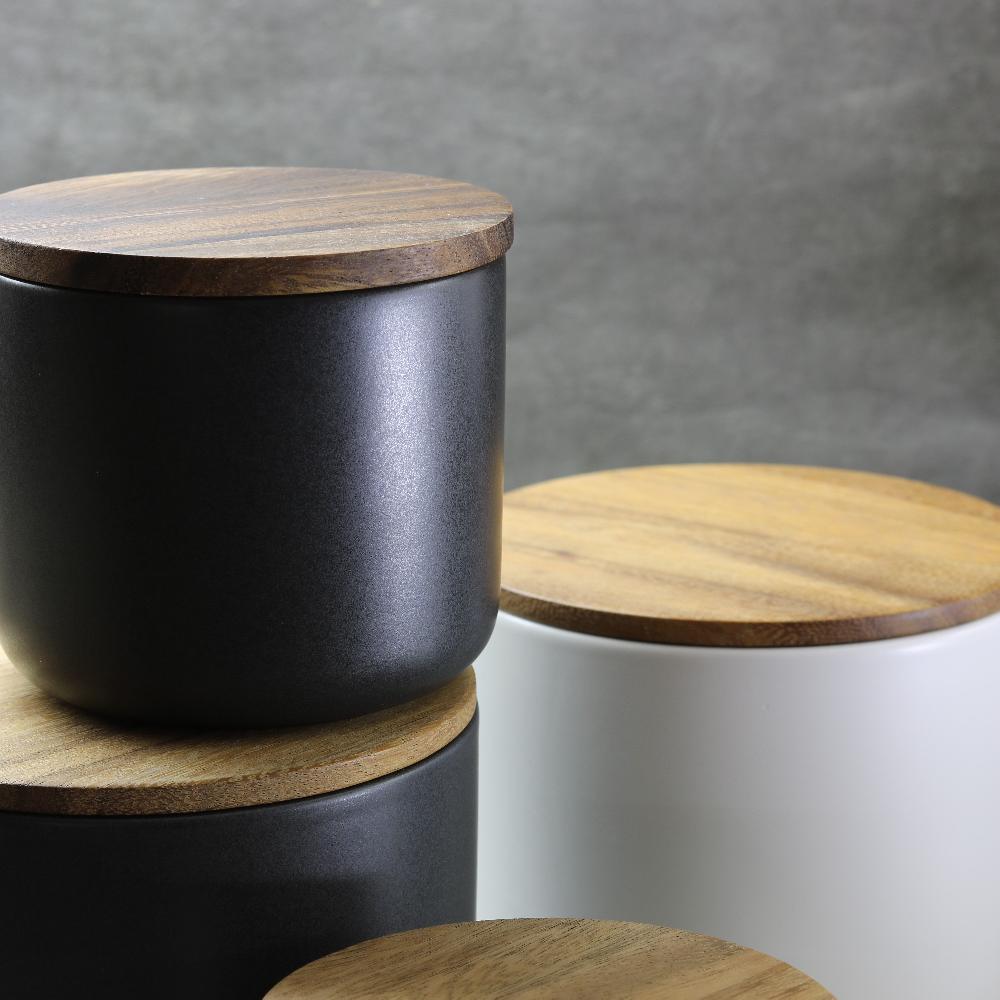 Be Home Brampton Stoneware Medium Canister Black