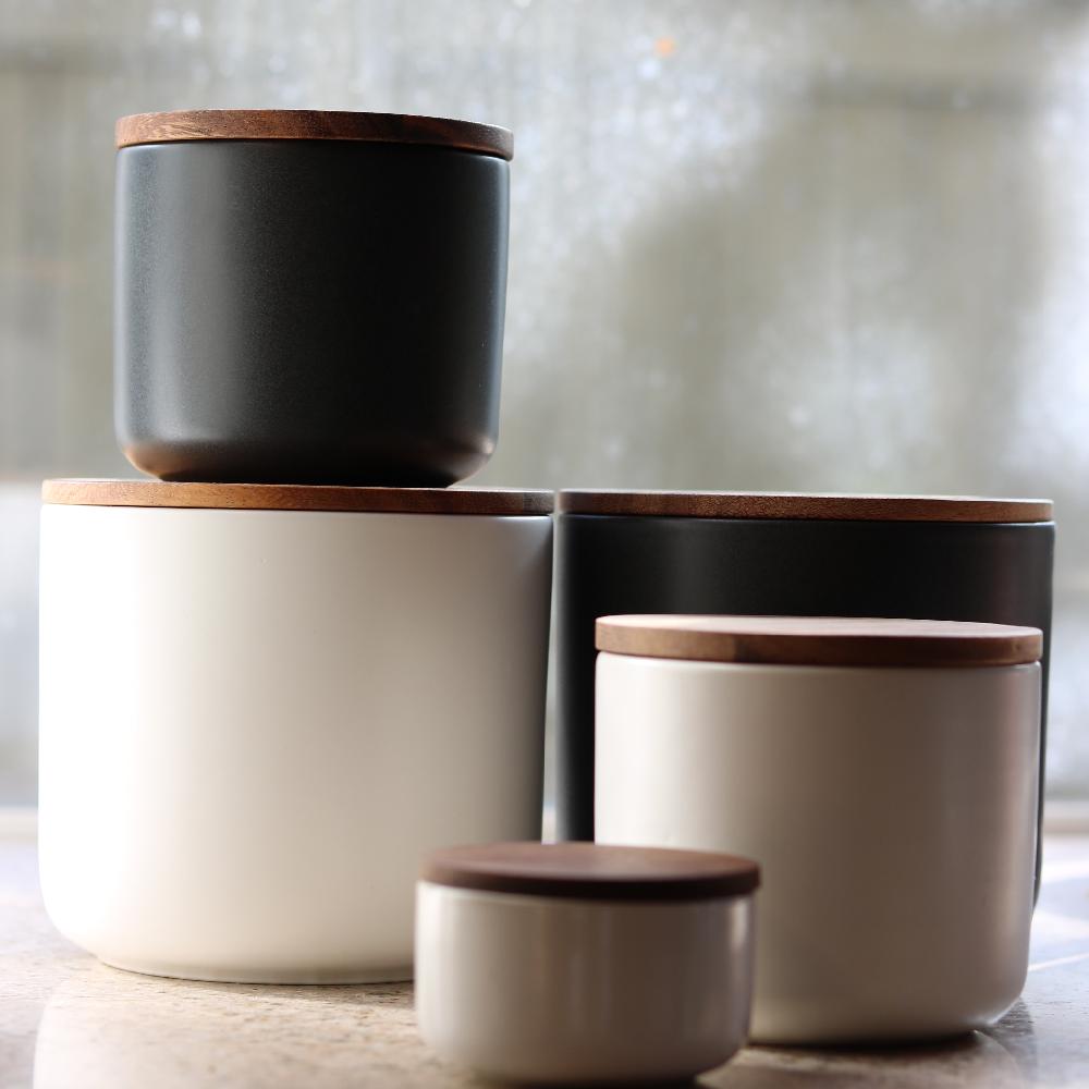 Be Home Brampton Stoneware Medium Canister Black