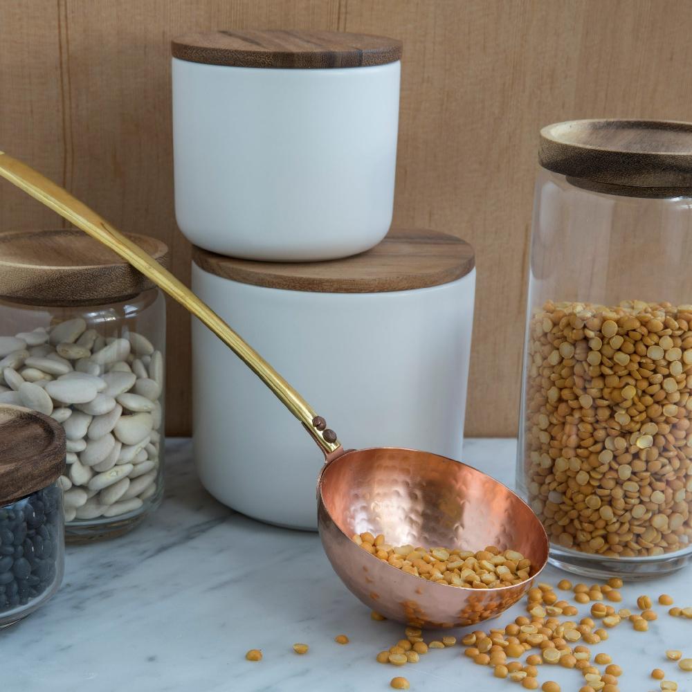 Be Home Brampton Stoneware Medium Canister White