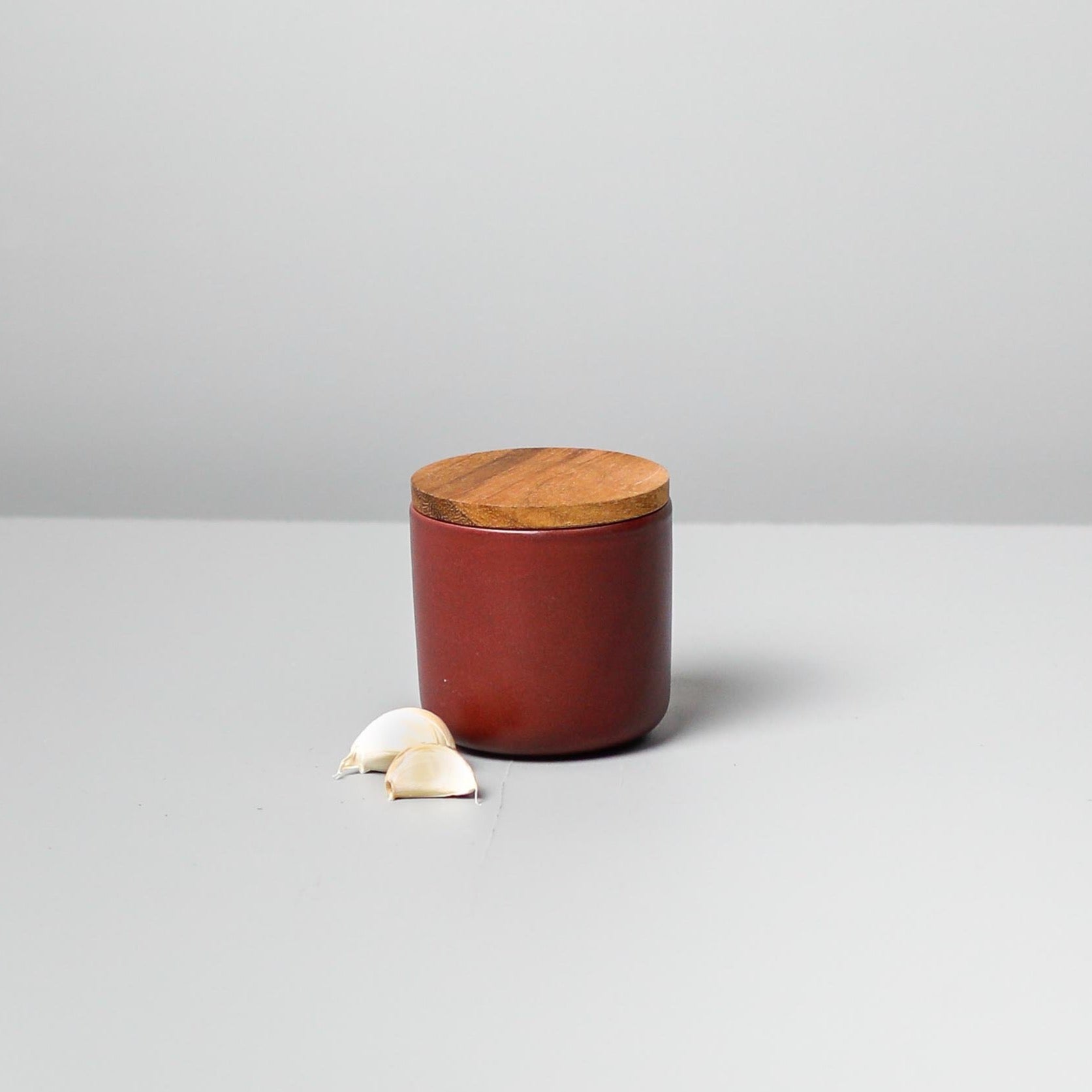 be home Brampton Stoneware Small Canister Burgundy