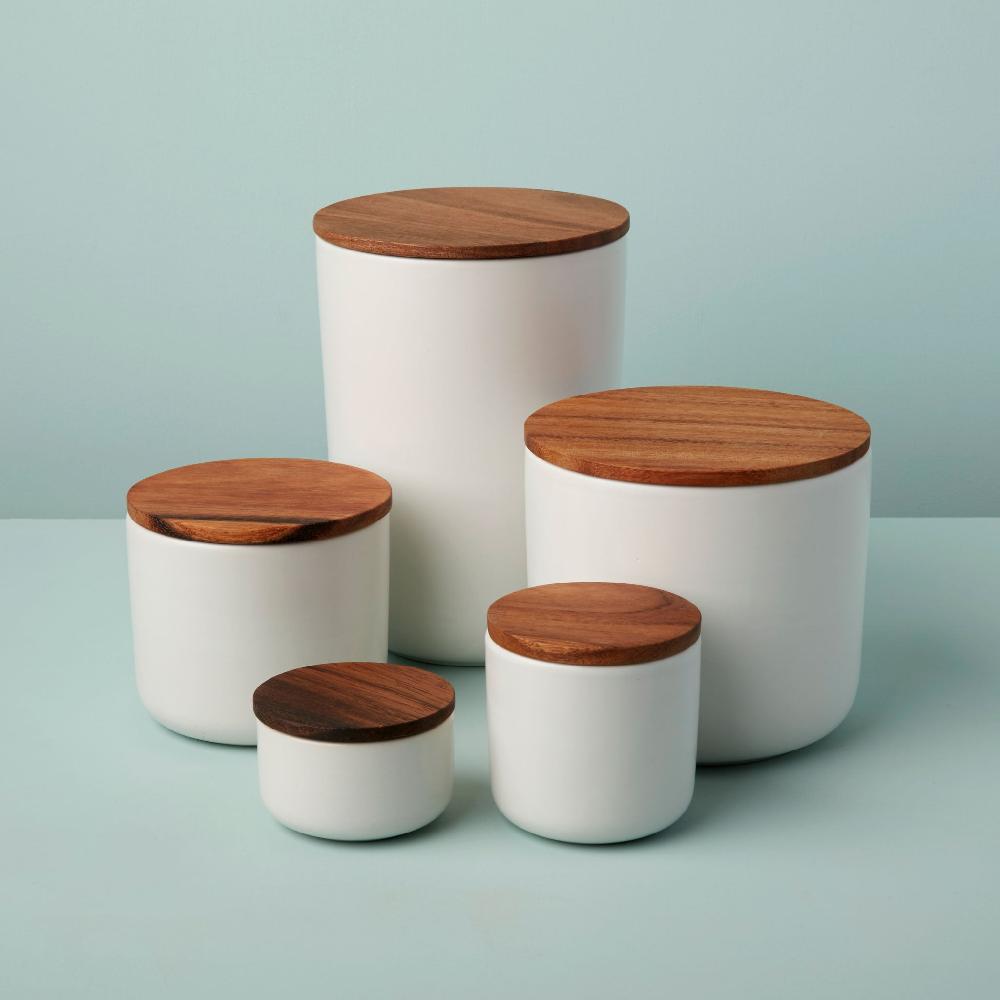 Be Home Brampton Stoneware Small Canister White