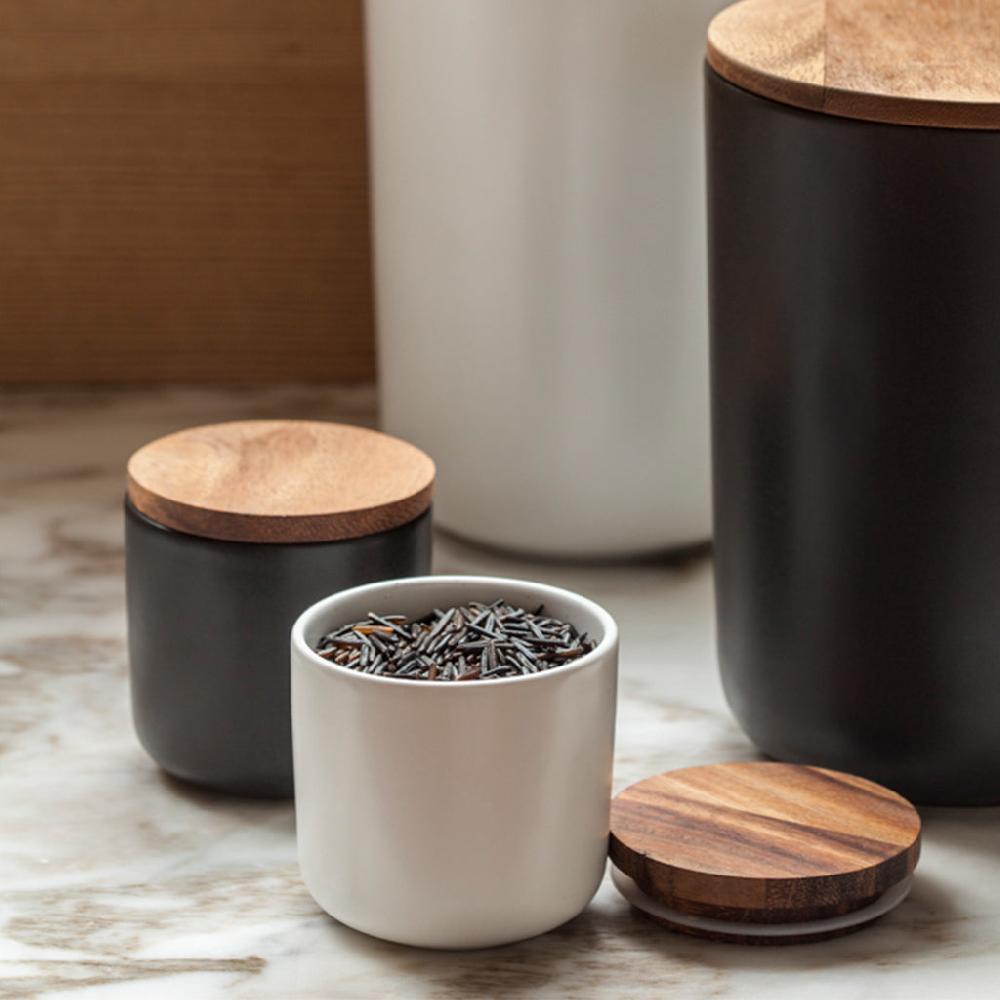 Be Home Brampton Stoneware Small Canister White