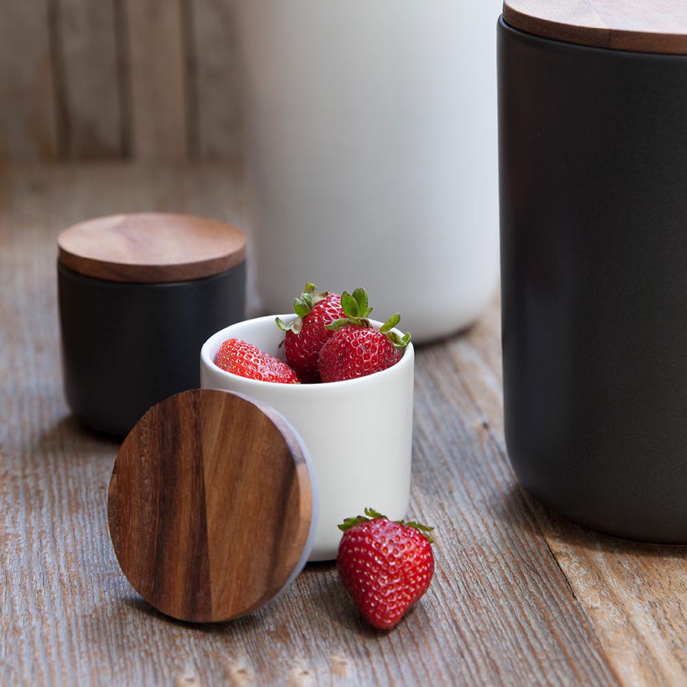 be home Brampton Stoneware Small Canister White