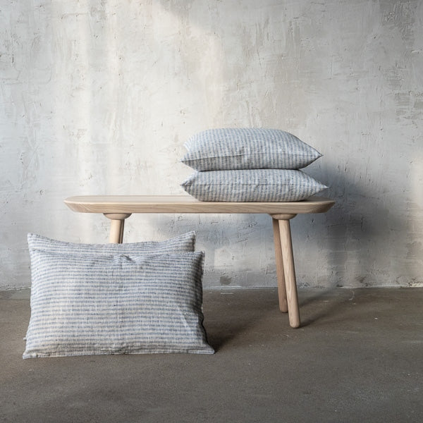 be home Brittany Lumbar Pillow Indigo and Natural