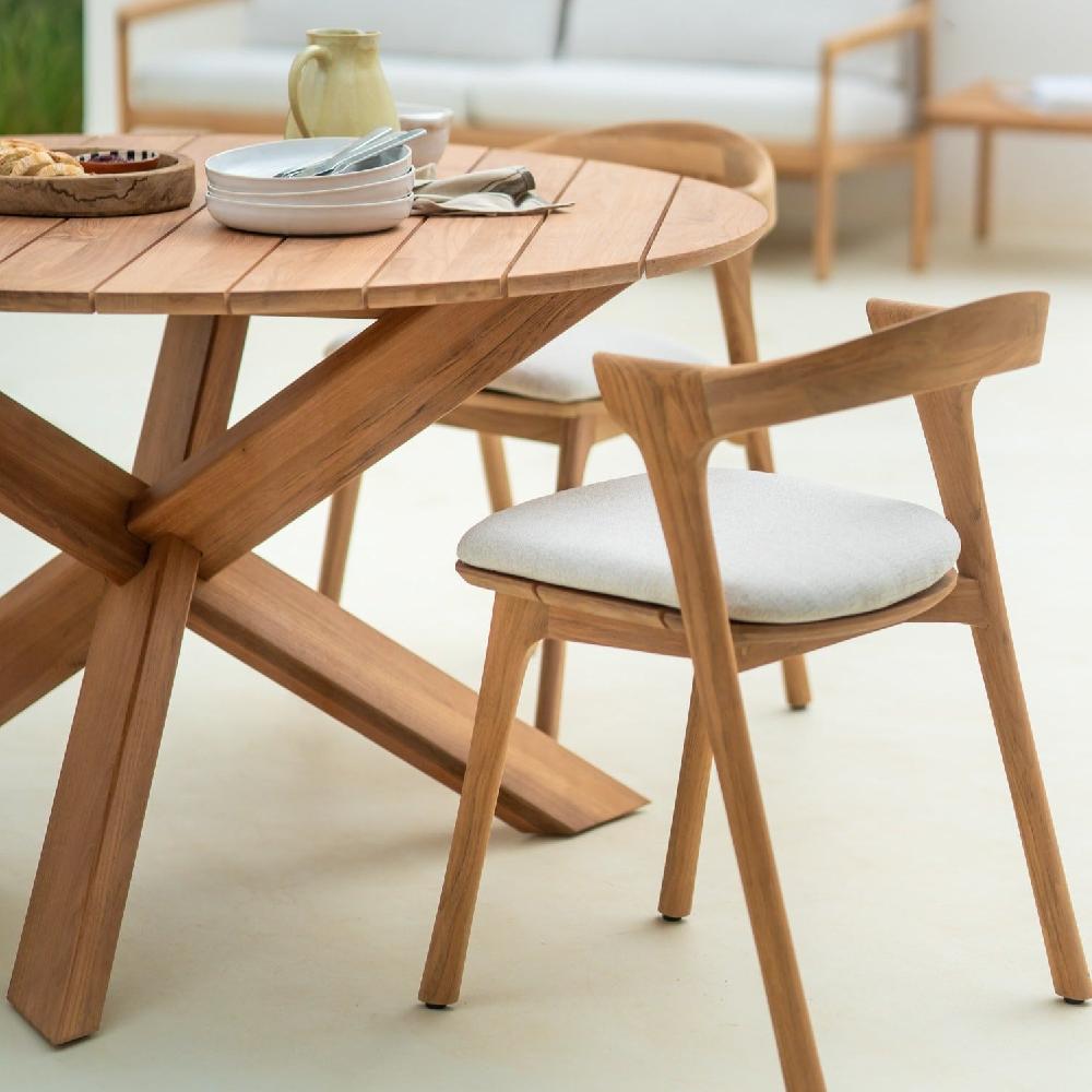 Be Home Circle Solid Teak Outdoor Dining Table 54"