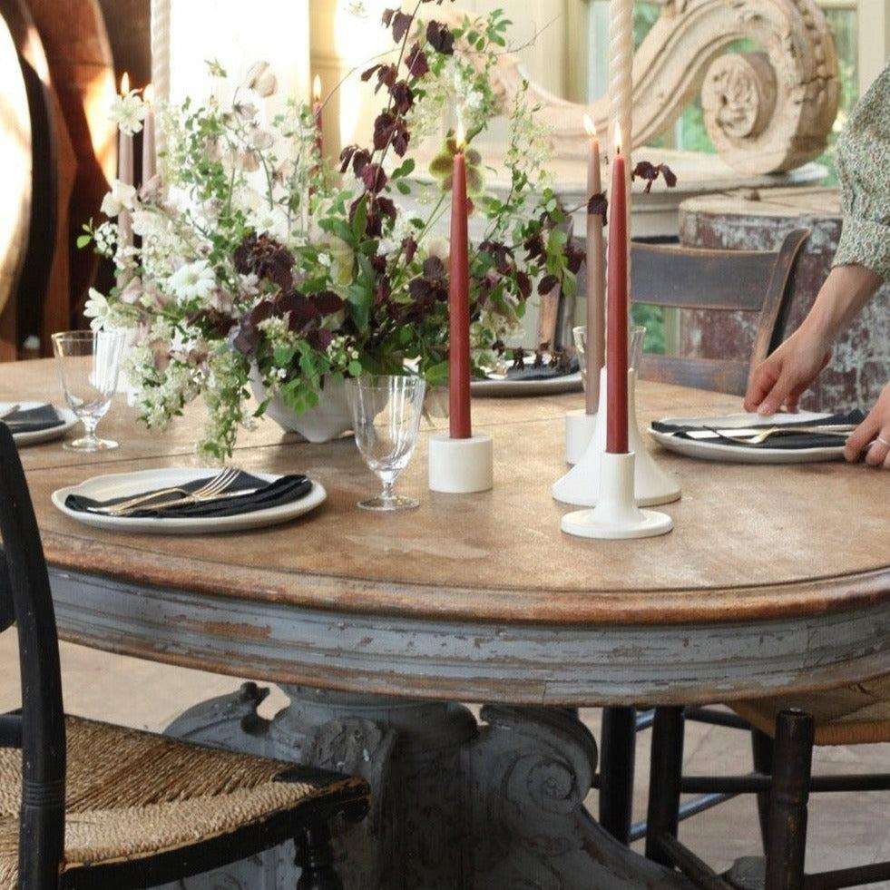 Be Home Classic Taper Candle Set Of 2 Clay