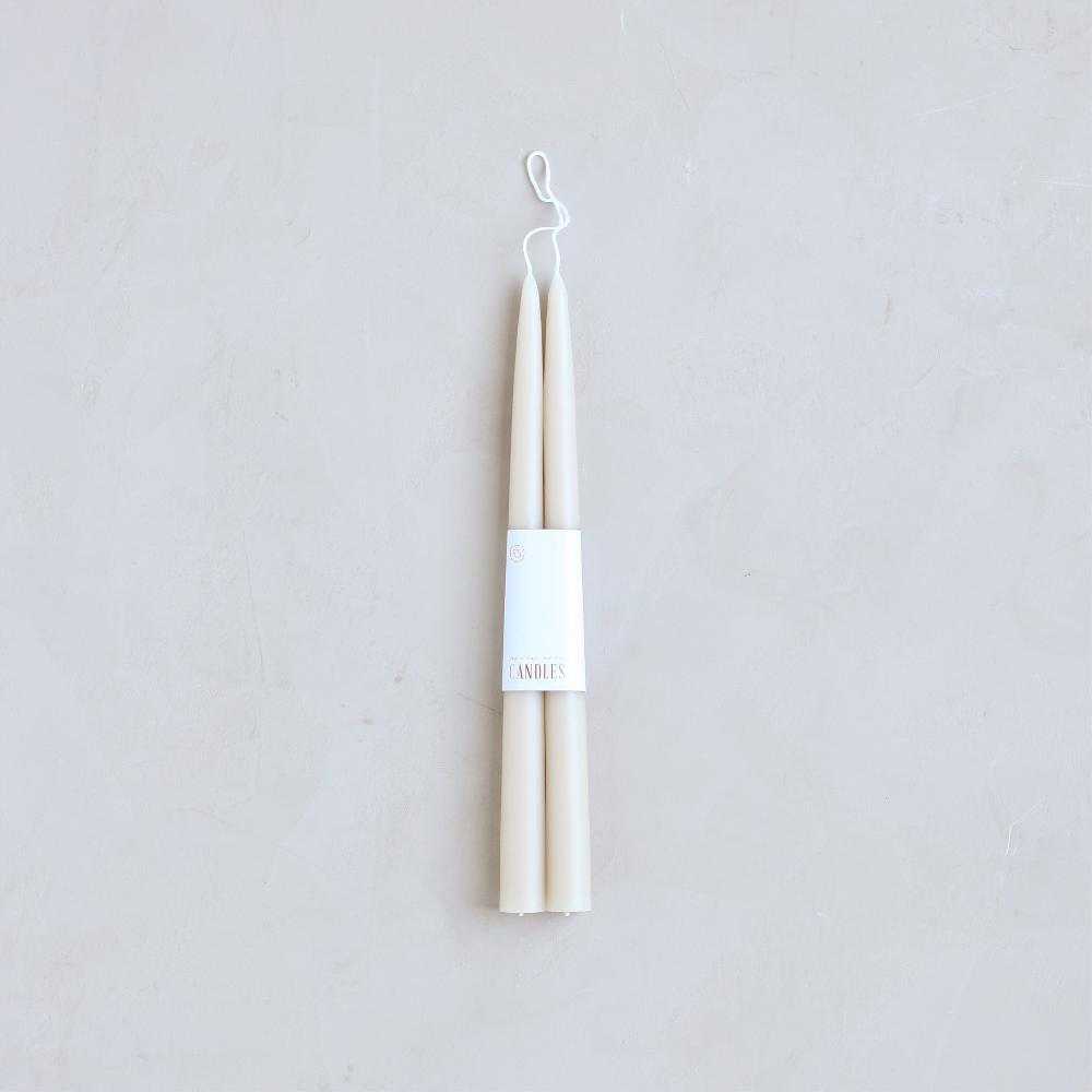 be home Classic Taper Candle Set of 2 Parchment