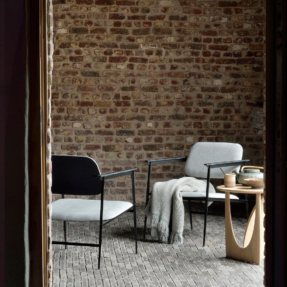 be home DC Fabric Lounge Chair Light Grey