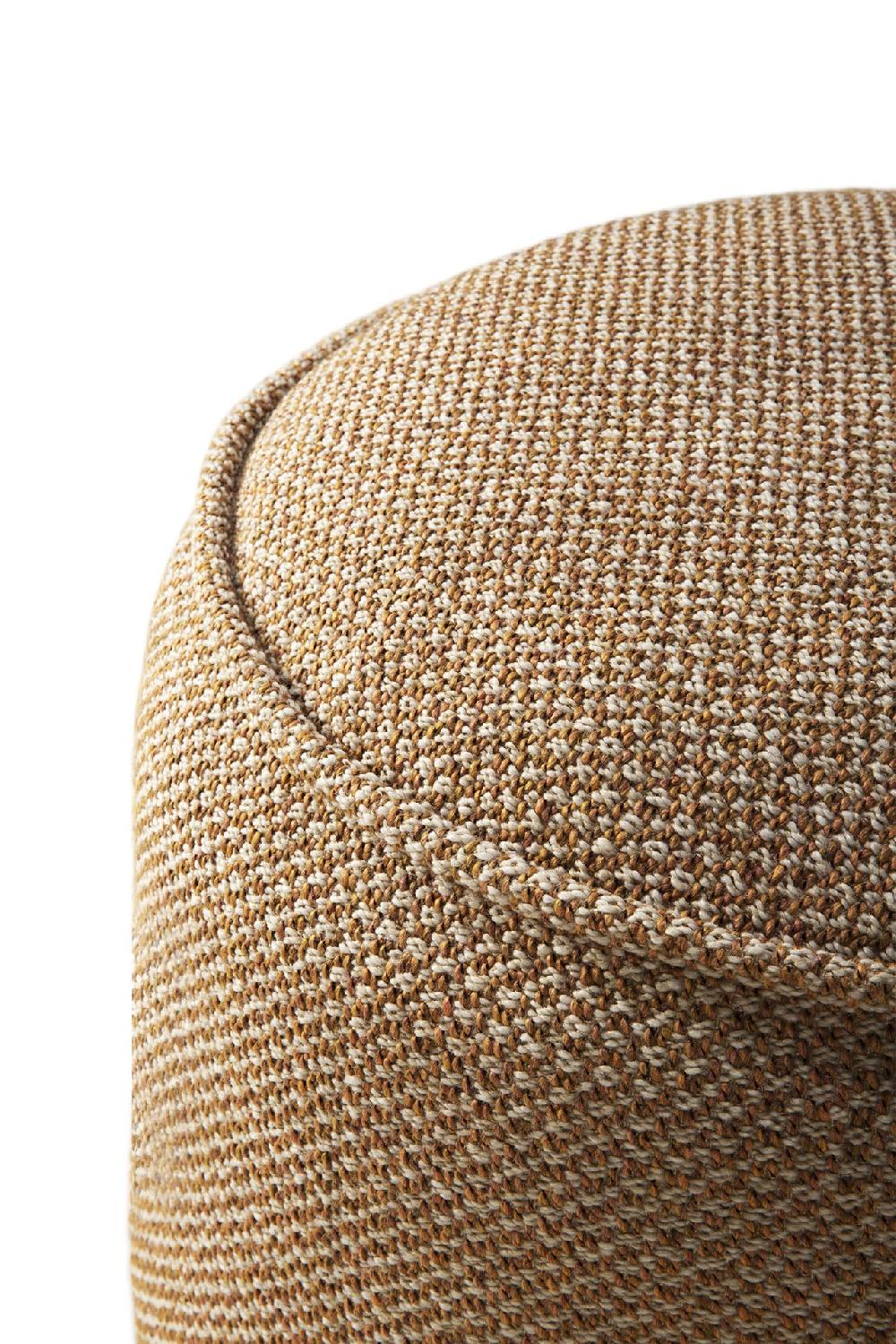 Be Home Donut Outdoor Pouf Marsala Check Fabric