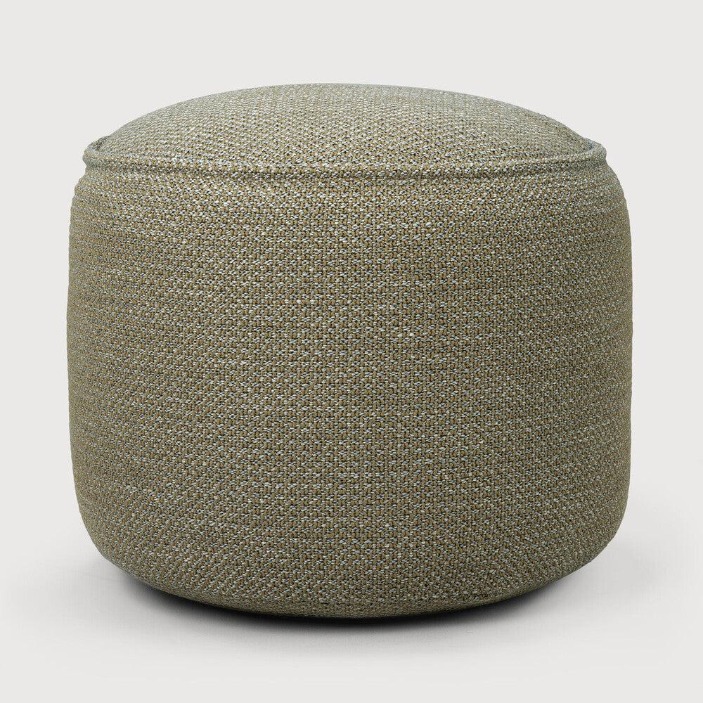 Be Home Donut Outdoor Pouf Mocha Check Fabric