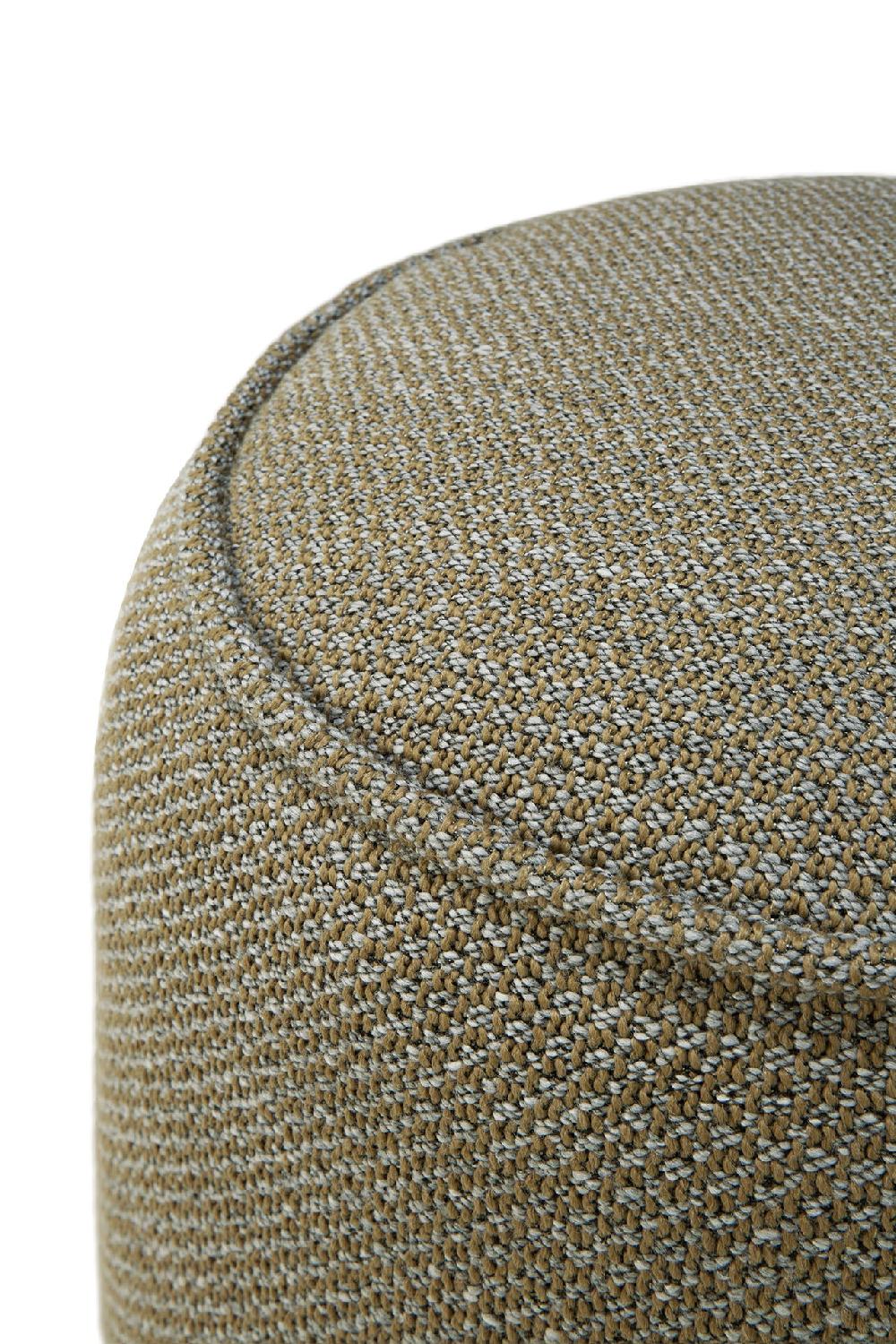 Be Home Donut Outdoor Pouf Mocha Check Fabric