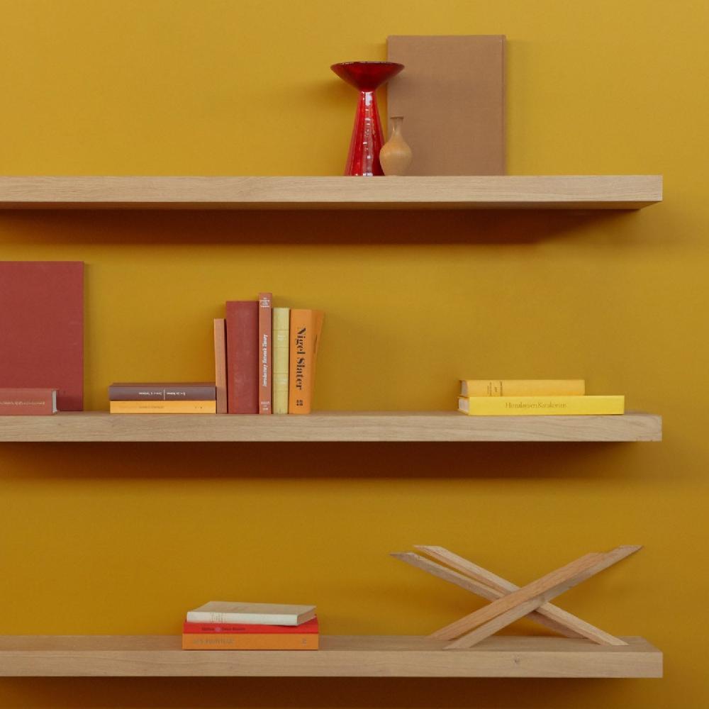 be home European Oak Wall Shelf 83"