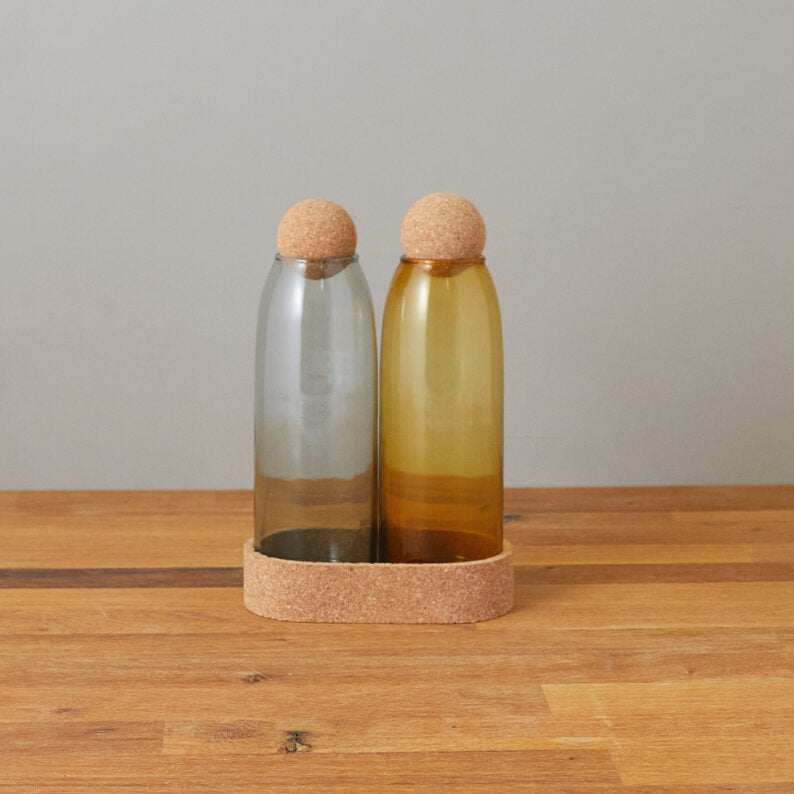 be home Evia Cruet Set of 2 Lemon Curry Blue Surf