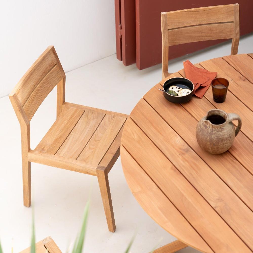 be home EX 1 Solid Teak Outdoor Dining Chair