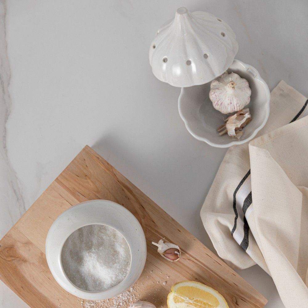 Be Home Fattoria Garlic Canister White