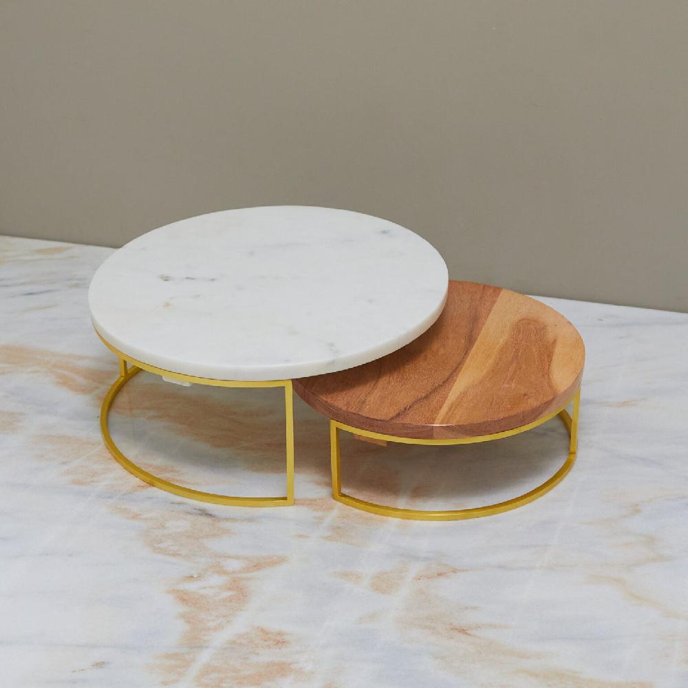 be home Garnet Raised Platters Nested Set of 2