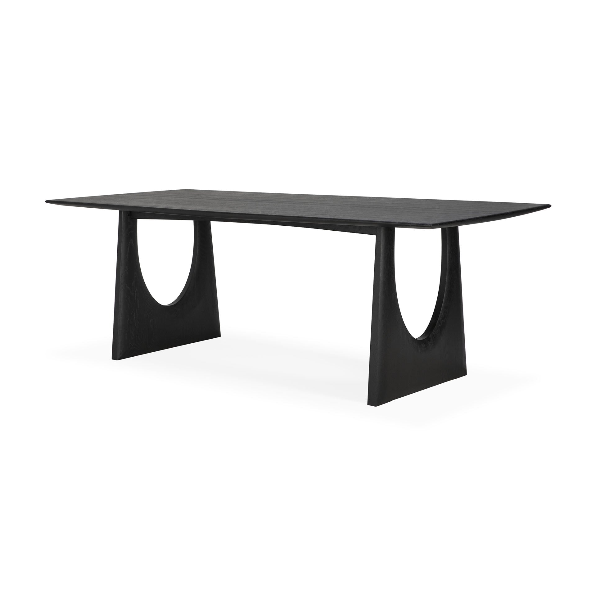 Be Home Geometric Black Oak Dining Table 87"