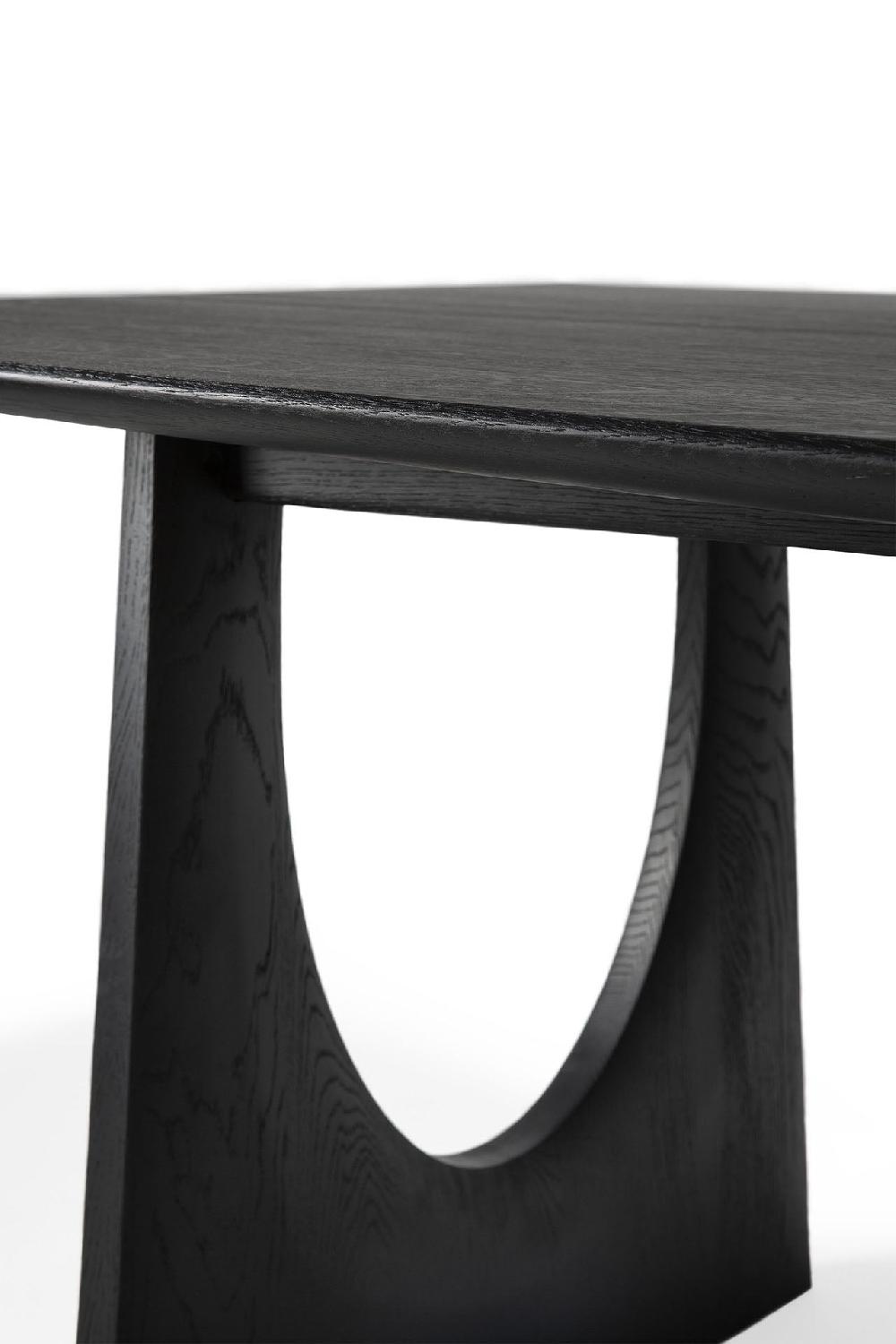 Be Home Geometric Black Oak Dining Table 87"