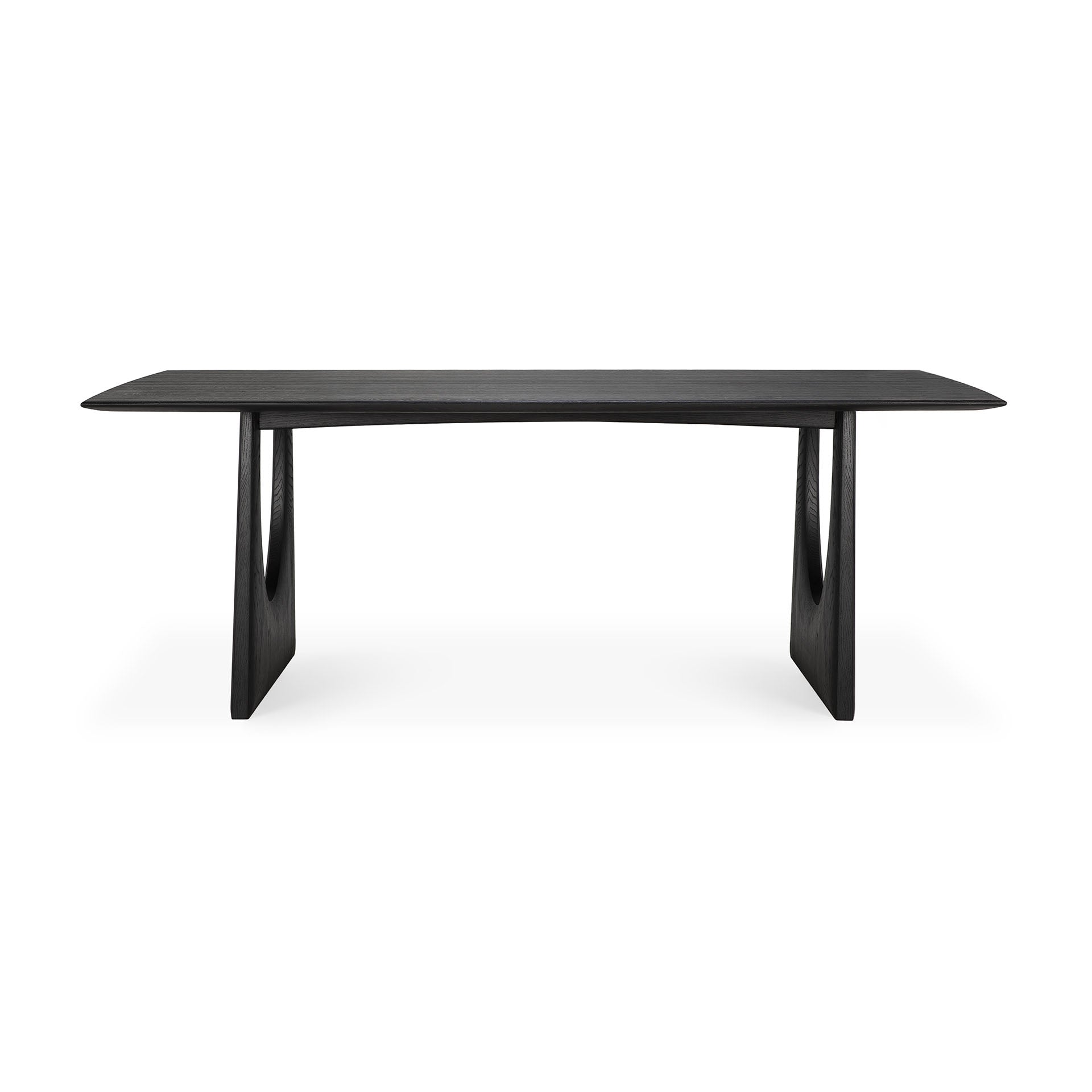 Be Home Geometric Black Oak Dining Table 98"