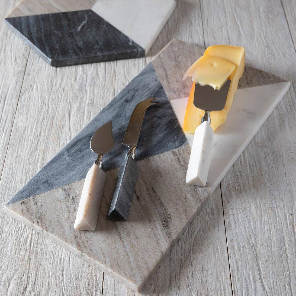 Be Home Geometric Marble Cheese Knife Set