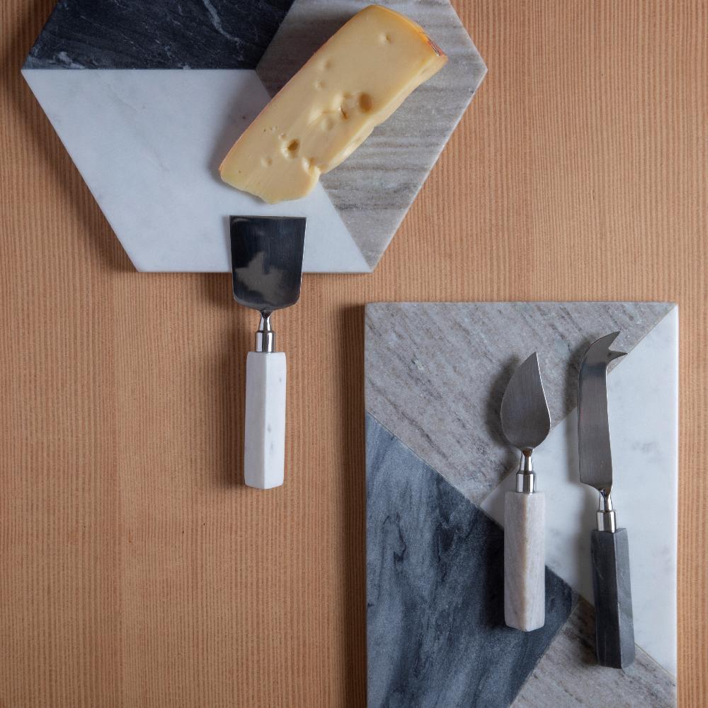Be Home Geometric Marble Cheese Knife Set