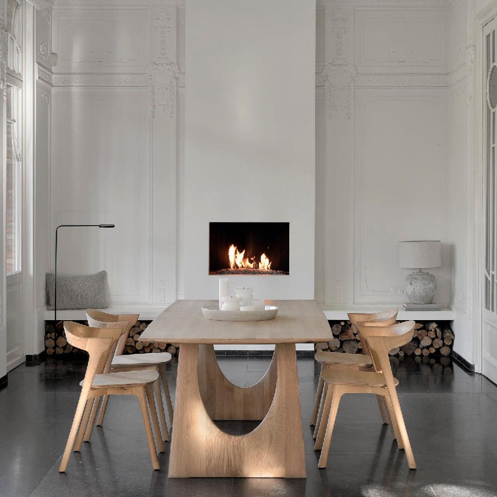 Be Home Geometric Oak Dining Table 87"