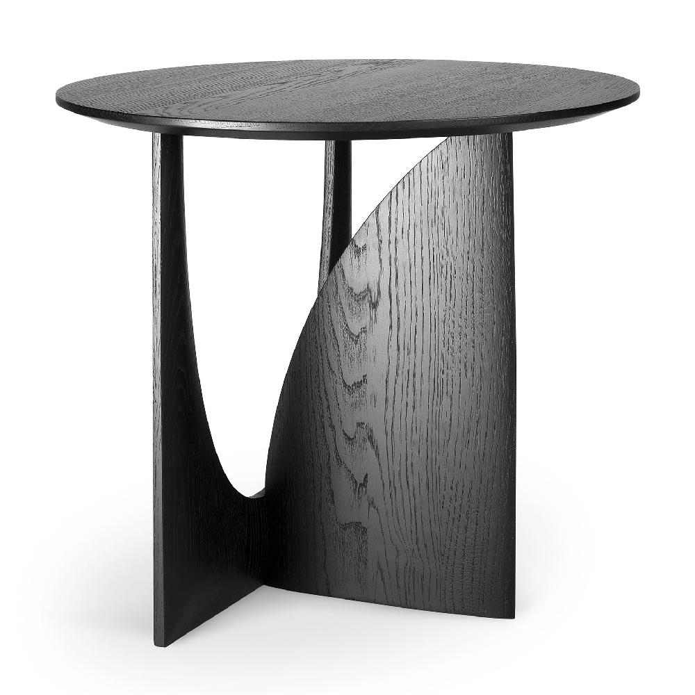 Be Home Geometric Side Table Black Oak