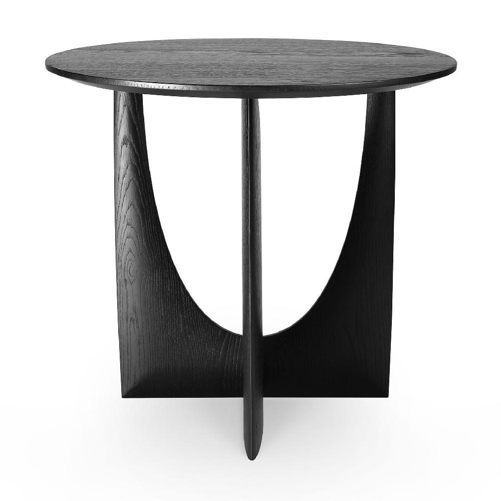 Be Home Geometric Side Table Black Oak