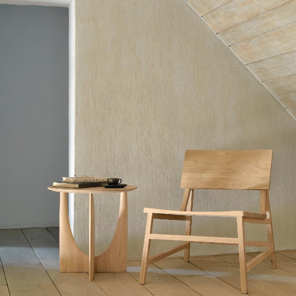 be home Geometric Side Table Oak